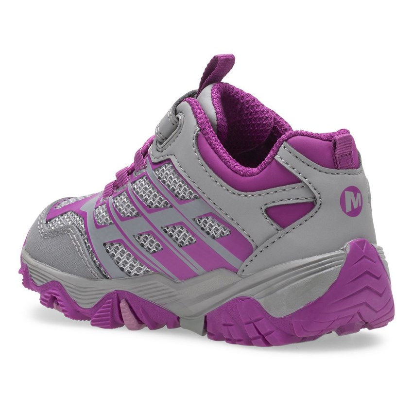 Basket Merrell Moab FST Low A/C Waterproof Jr. Grise/Rose Enfant | I.J.XEJU